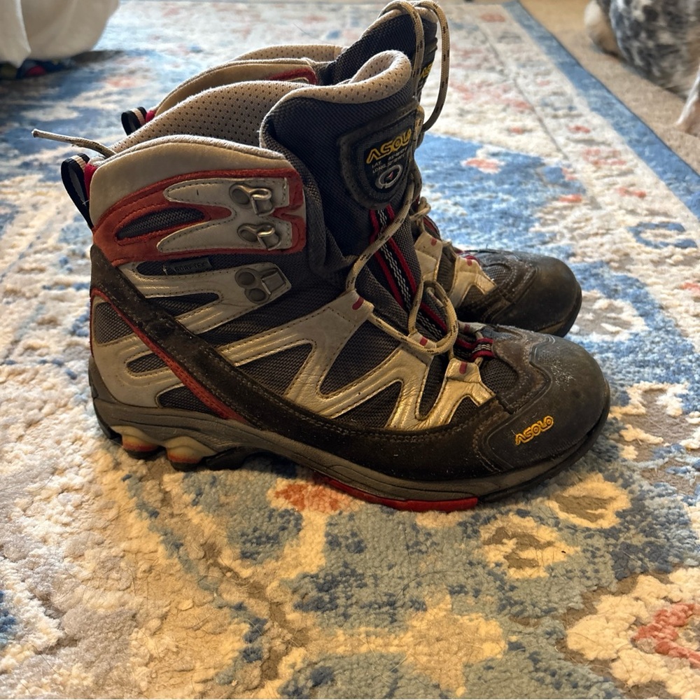 Asolo Hiking Boots - Black, Gray, and Red